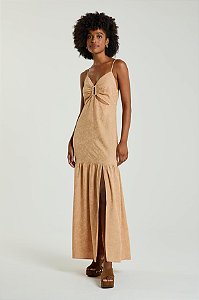 VESTIDO LONGO MY PLACE C/ ARGOLA SANDALO G