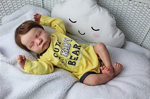 Bebê Reborn Levi Menino Realista Recém Nascido