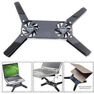 Suporte Base Notebook Com Cooler De Ventilação