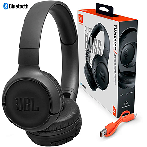 Fone de Ouvido Headset Bluetooth Sem Fio JBL T500BT