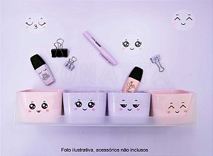 Mini Kit Doçura com 4 Porta Objetos Dello Rosa e Lilás 2290SS
