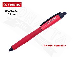 Caneta Gel STABILO Palette 0.7mm 268/1 - Corpo Vermelho - Tinta Vermelha