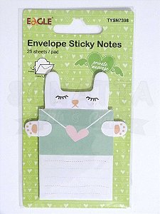 Sticky Notes (Bloco Adesivo) Envelope EAGLE Gatinho Branco - TYSN7398