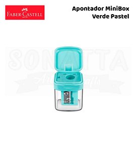 Apontador FABER-CASTELL com Depósito MiniBox - Verde Pastel