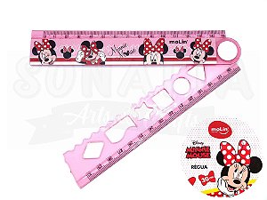 Régua Dobrável Molin Disney Minnie 30cm 22395 - Rosa