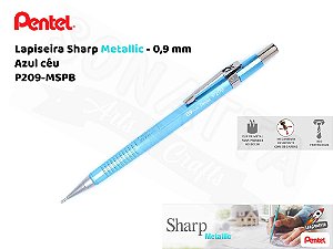 Lapiseira PENTEL Sharp Metallic Azul Céu 0.9mm – P209-MSPB