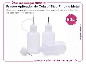 Frasco Aplicador de Cola c/ Bico Fino Metal 50ml