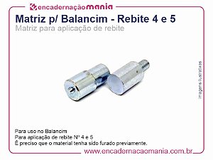 Matriz para Balancim - Aplicação de Rebite 4 e 5