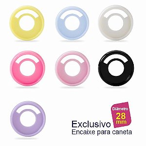 Disco para Caderno Infinito com Sistema Inteligente Diâmetro 28mm - Desenho Porta Caneta