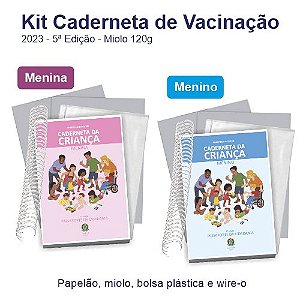 Kit Caderneta de Vacinação 2023 - 5ª Edição - Miolo 120g