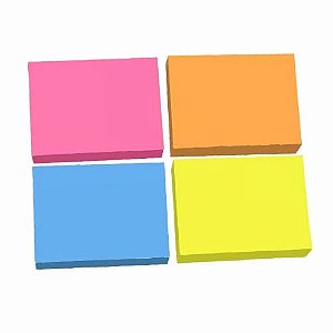 Bloco Post It Colorido 38x50mm (Neon) - 100 fls