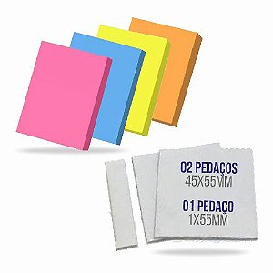 Kit Chaveiro Post It Colorido 38x50mm (Neon) - 100 fls