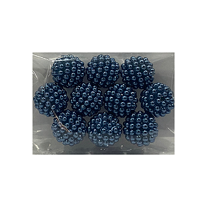 01 Pct c/ 10 Pérolas Craqueladas 14mm - Azul Pacífico