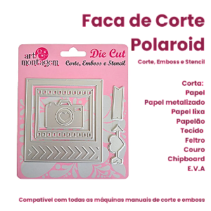 Faca de Corte Câmera Fotográfica - Moldura Polaroid - Art & Montagem