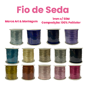 Fio de Seda 1mm c/ 50M - Rabo de rato - Art & Montagem