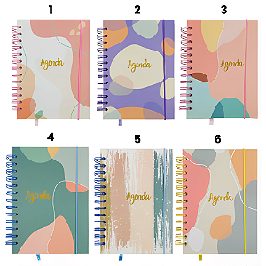 Agenda Permanente Abstrata 19x13,5cm em Papel Interponte