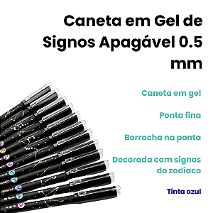 Caneta Gel Apagável Constelação - Caneta Signos