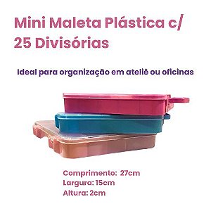 Mini Maleta Plástica c/ 25 Divisórias