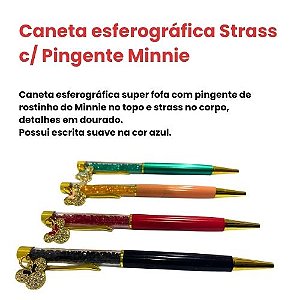 Caneta Gel Esferográfica Luxo Minnie