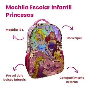 Mochila Infantil Princesas - Live your dreams
