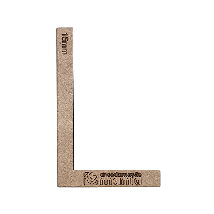 Esquadro em L 15mm - MDF