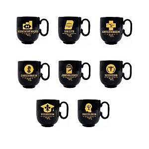 Caneca Profissões 350ml - Preta