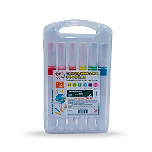 Caneta Marcador Acrílica - Ponta Grossa 12 Cores