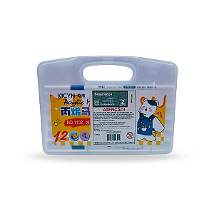 Caneta Marcador Acrílica - Ponta Fina 12 Cores