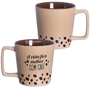 Caneca Buck Café 400ml em Cerâmica - Zona Criativa