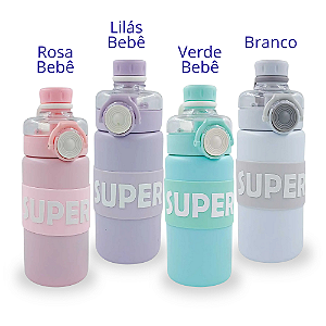 Garrafa isotérmica com alça e canudo 700ml em Aço Inox