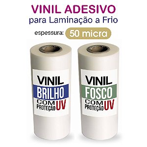 Vinil Adesivo para Laminação a Frio - 5 metros - c/ Proteção UV
