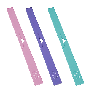 Régua Gabarito 2 em 1 - Régua 2cm e Fio de Cabelo