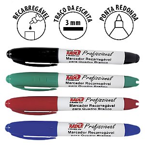 Marcador Quadro Branco Recarregável - RADEX