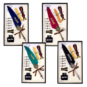 Kit Especial Caneta Pena Tinteiro Harry Potter