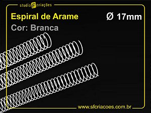 Espiral de Arame 17mm - Branco - 10 unidades