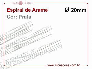 Espiral de Arame 20mm - Prata - 10 unidades
