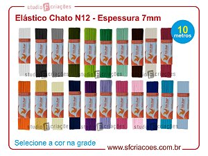 10 metros Elástico Chato - Cores