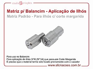 Matriz para Balancim - Aplicação de Ilhós 54