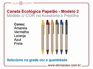 Caneta Ecologica (Papelão) - MODELO 2