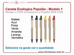 Caneta Ecologica (Papelão) - MODELO 1