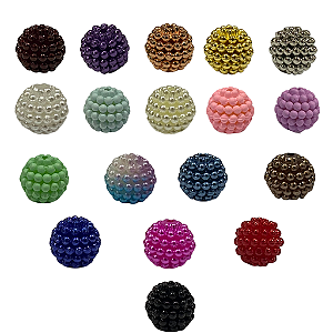 01 Pct c/ 20 Pérolas Craqueladas 12mm - Selecione na grade a cor