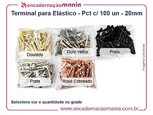 01 pct c/ 100 terminal para elástico - 20mm