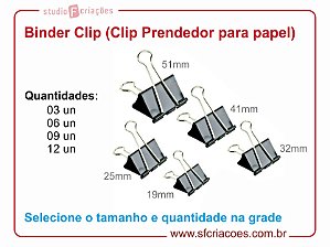 Binder Clip (Clip Prendedor para papel)