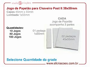 Jogo de papelão para Chaveiro Post-it 38x55mm