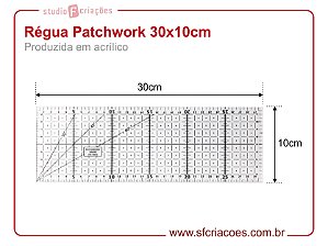 Regua Patchwork 30x10cm