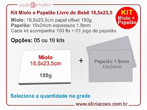 Kit Livro ou Album do Bebe PV/LC - 18,5x23,5cm