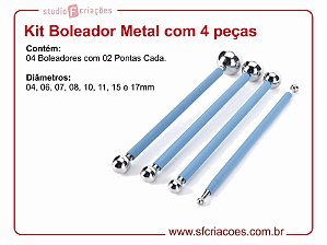 Kit Boleador Metal com 4 peças