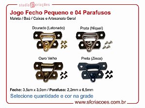 Jogo Fecho Pequeno c/ 04 Parafusos