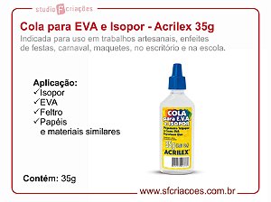 Cola para EVA e Isopor - Acrilex 35g