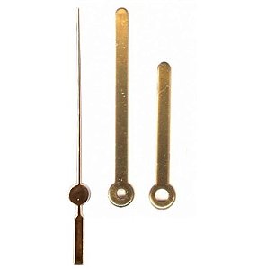 10 jogos de ponteiros Palito Grande (7,0 cm) - Dourado
